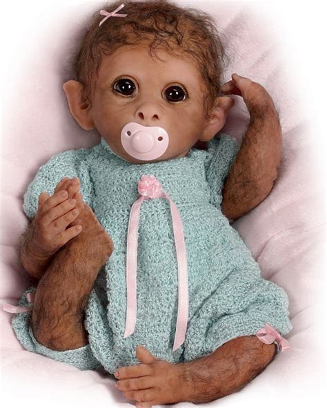 The Ashton Drake So Truly Real Weighted And Fully Poseable Baby Monkey