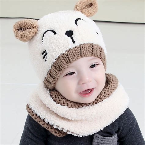 Baby Hat Scarf Winter Toddler Winter Hat Scarf Boys Winter Baby Hat