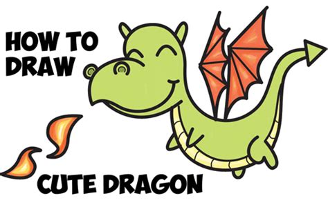 Add detailing to the neck and horns and you can erase your mistakes and guides. how to draw a cute dragon Archives - How to Draw Step by ...
