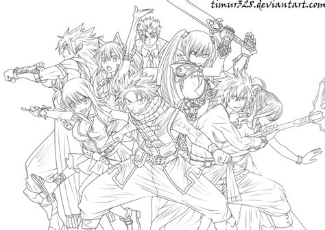 Fairy Tail Coloring Page Anime True Power Coloring Home