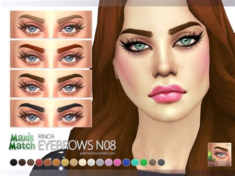 16 Maxis Match Style Eyebrows In 18 Usual Colors All Ages All Genders