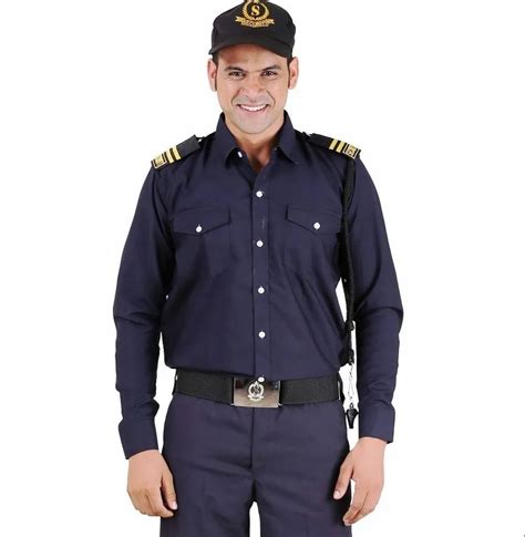 Poly Cotton Blue Security Guard Uniform For Men At Rs 700set In Mumbai