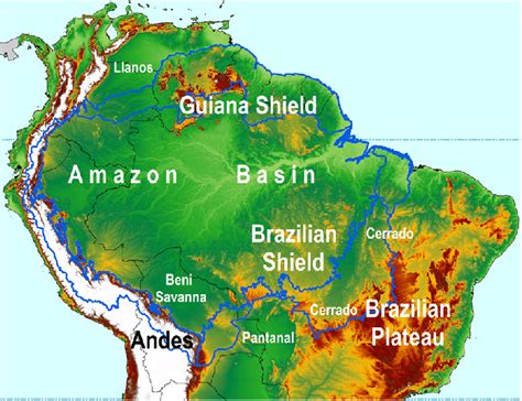 Llanos South America Map Map Of Rose Bowl