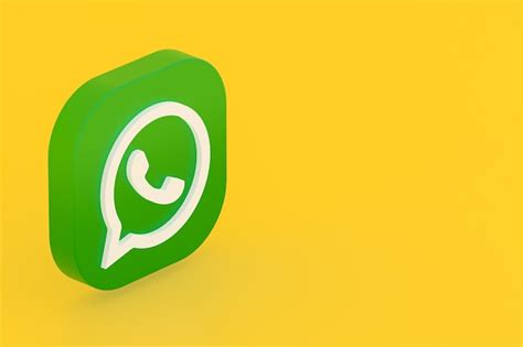 Premium Photo Whatsapp Application Green Logo Icon 3d Render On