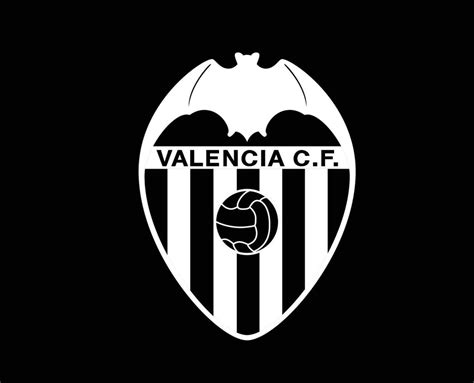 Valencia Club Symbol Logo White La Liga Spain Football Abstract Design