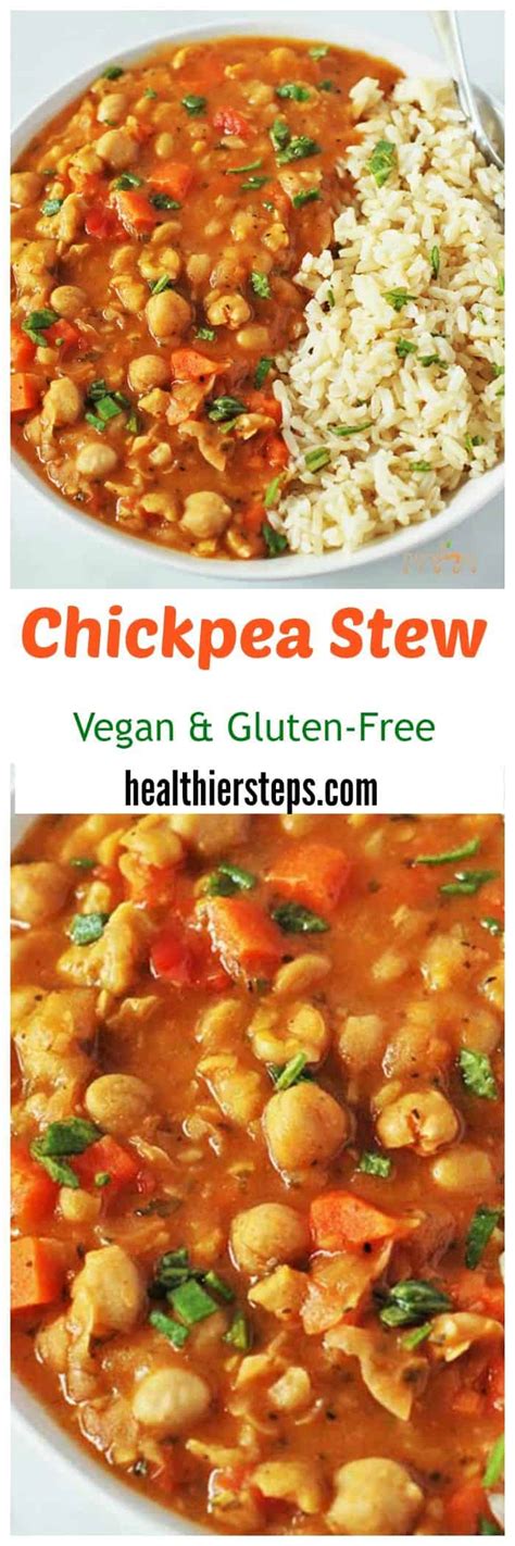 Chickpea Stew Vegan Gluten Free Healthier Steps
