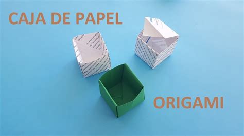 Cómo Hacer Una Caja De Papel Origami Youtube