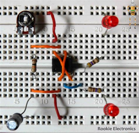 10 Flashing Led Circuit Using 555 Timer Robhosking Diagram