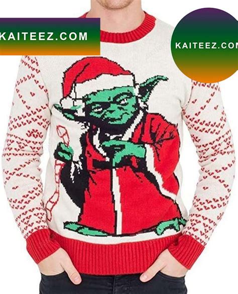 Star Wars Jedi Yoda Dressed As Santa Star Wars Christmas Ugly Sweater