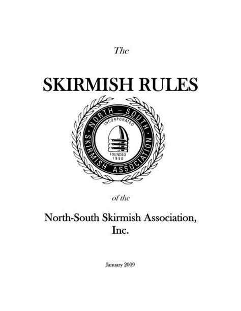 Skirmish Rules The North South Skirmish Association Inc
