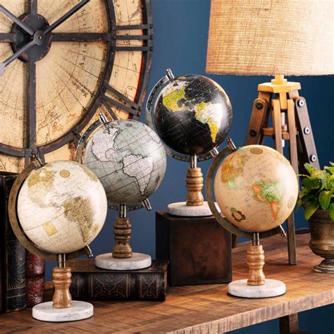 Atlas Decorative Globe Set Of 4 Paynes Gray Paynesgray Globe Decor