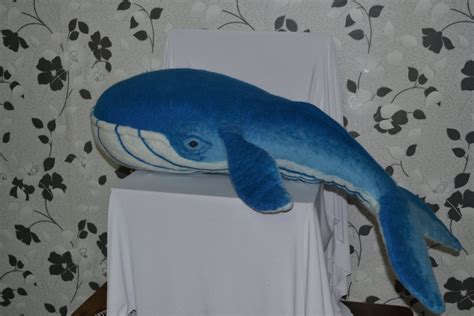 Big Stuffed Blue Whale Felted Whale Large Staffed Animal