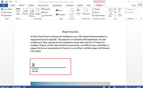 Insert Electronic Signature In Word