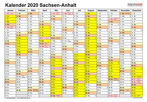 Download template kalender 2021 gratis format cdr, pdf, psd dan png. Kalender 2020 Sachsen-Anhalt: Ferien, Feiertage, PDF-Vorlagen