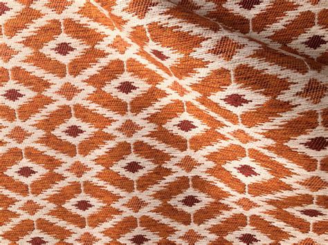 Orange Ikat Fabric Orange Upholstery Fabric By The Yard Ikat Home