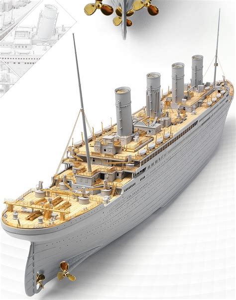 Academy 14226 Rms Titanic Premium Model Kit With Leds 1400 Scale Kit