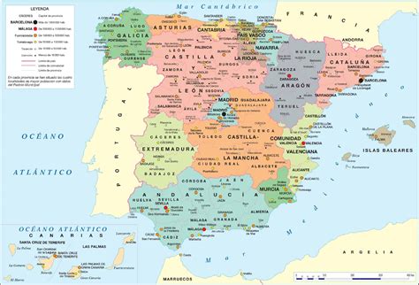 Cartina Completa Spagna