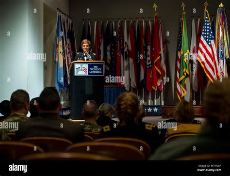 Chief Warrant Officer 5 Mary Alice Hostetler Gives Her Remarks During