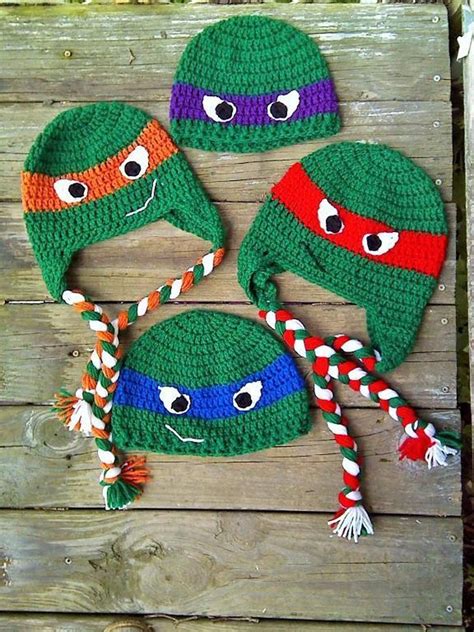Ninja Turtles Beanie And Earflap Hat Craftsy Crochet Ninja Turtle