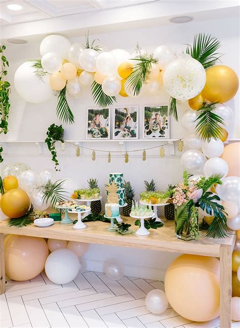 18 in., 24 in and 36 in. A Boy's Green Tropical First Birthday Party - Inspired By ...