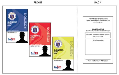 Standard Deped Identification Card Design Visual Identity Deped Tambayan Vrogue Co
