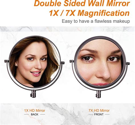 Decluttr Wall Mounted Makeup Mirror With 7x Magnification 8 Inch
