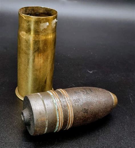 Sold Price Ww1 French 37mm Hotchkiss Pom Pom Trench Gun Round Made