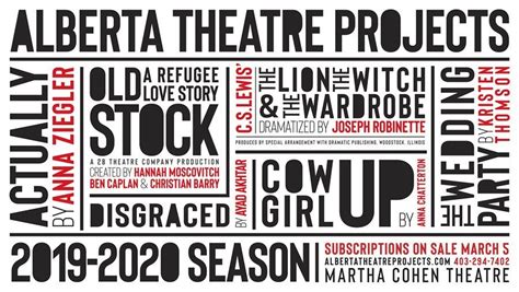 Alberta Theatre Projects Announces Their 20192020 Season