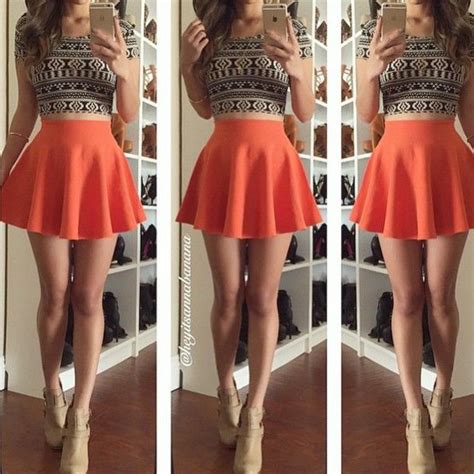 Shirt Cute Love Pretty Crop Tops Tumblr Outfit Skater Skirt Instagram