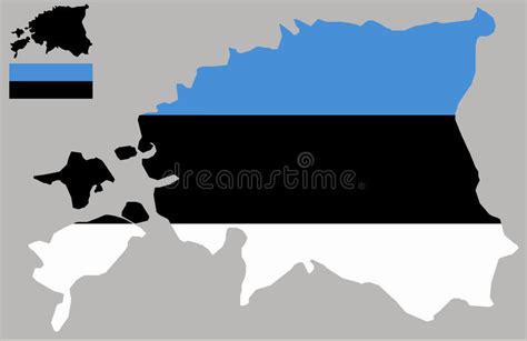 vector del mapa y de la bandera de estonia ilustración del vector ilustración de muestra