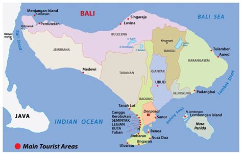 Bali Maps Bali On A Map By Regions Tourist Map And More
