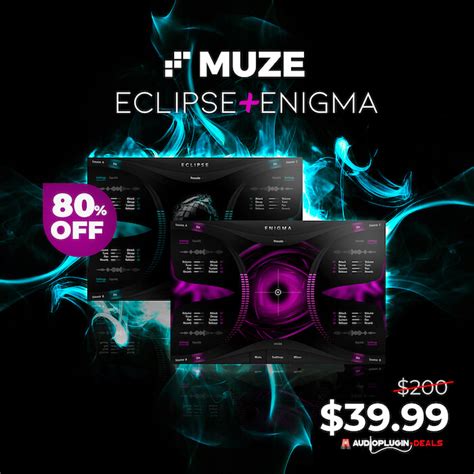 パワフルでインスピレーションあふれるハイブリッドシンセサウンド、muze Eclipse Enigma Bundle が80off