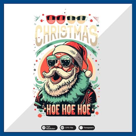 Premium Vector Santa Claus Saying Ho Ho Ho With Christmas Written On It