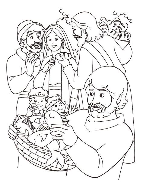 43 Jesus Feeds The 5000 Coloring Page Just Kids