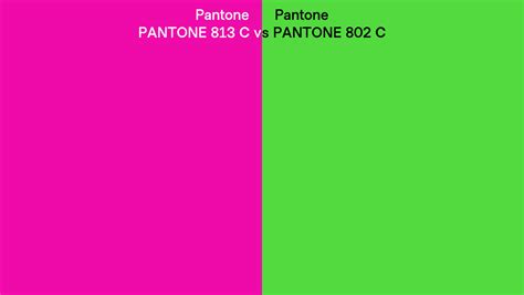 Pantone 813 C Vs Pantone 802 C Side By Side Comparison