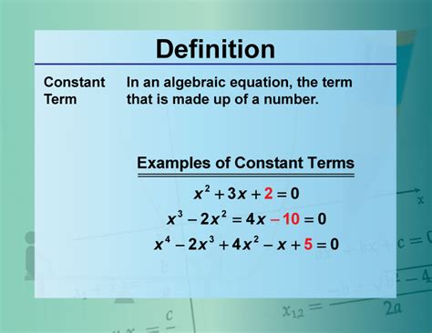 What Is A Constant In Math