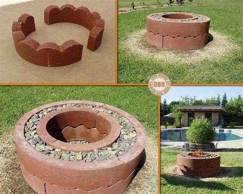Instead of shopping all the different types of fire pits, let lowe's teach you how to build your own fire pit ring, backyard fire pit ideas, fire pit kits, fire pits, outdoor fire pit designs, fire ring. Make your own fire pit! | Gardening that I love | Pinterest