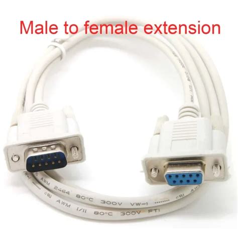 Serial Rs232 Null Modem Cable Female To Female Db9 5ft 15m Dirct