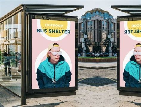bus shelter ad mockup  images bus shelters bus graphic design mockup