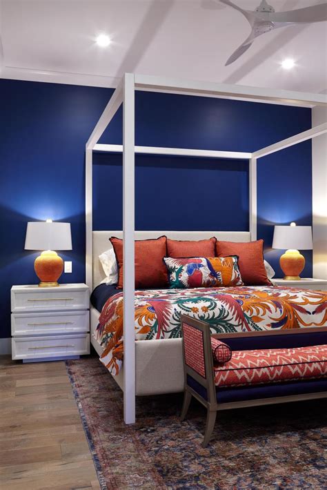 Bold Blue Guest Bedroom Hgtv