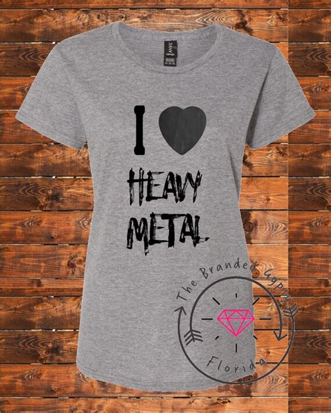 I Love Heavy Metal Shirttanktransfer Etsy