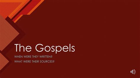 The Gospels Introduction Youtube