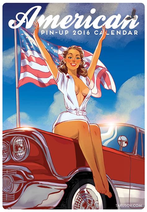american pin up calendar cover by andrew tarusov pin up art and artists