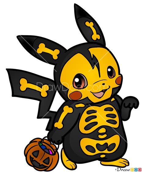How To Draw Halloween Pikachu Halloween