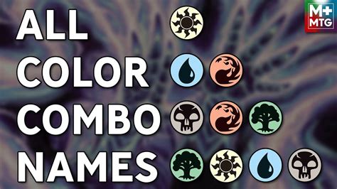 All Magic The Gathering Color Combo Names Youtube