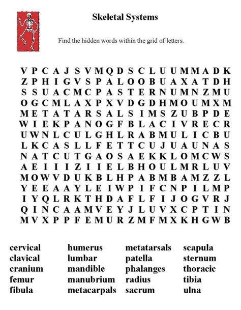 Skeletal system crossword puzzle answers right here, we have countless book skeletal system crossword puzzle answers and collections to check out. Bluebonkers - Free Printable Word Search Sheet - Skeletal ...