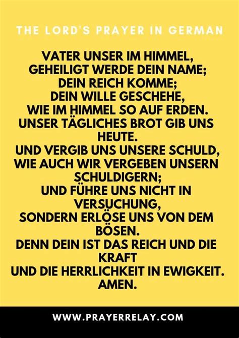 Printable Lords Prayer In German
