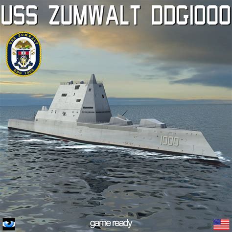 Zumwalt actually uses her vls tubes as armor. uss zumwalt ddg 1000 destroyers 3d model