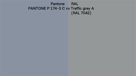 Pantone P C Vs Ral Traffic Grey A Ral Side By Side Comparison