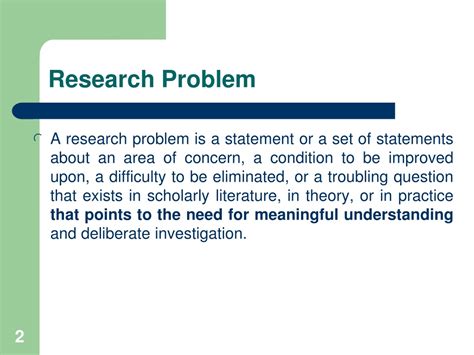 Ppt Research Problem Powerpoint Presentation Free Download Id9254441